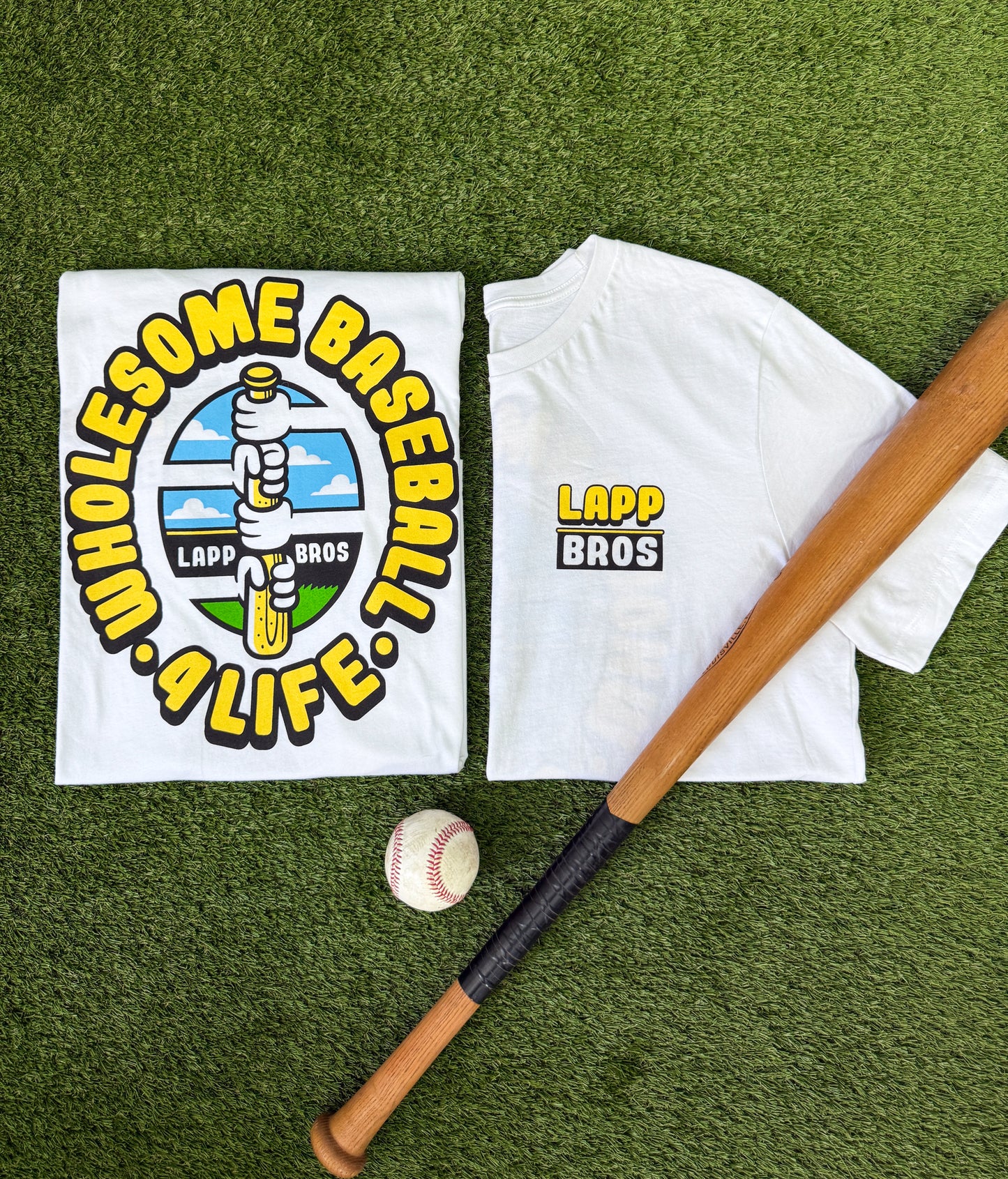 Wholesome Baseball 4 Life T-Shirt (White)