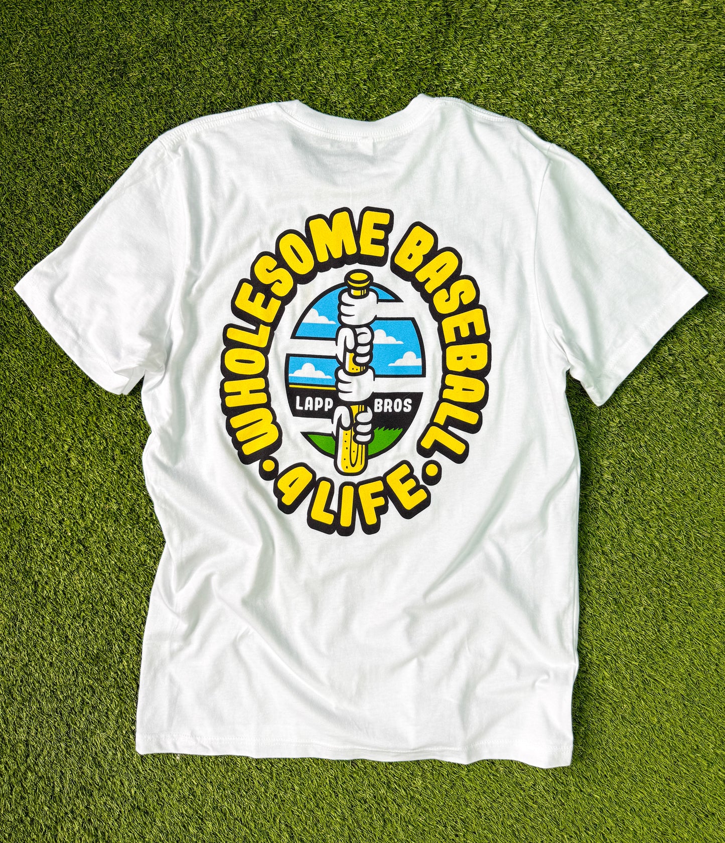 Wholesome Baseball 4 Life T-Shirt (White)