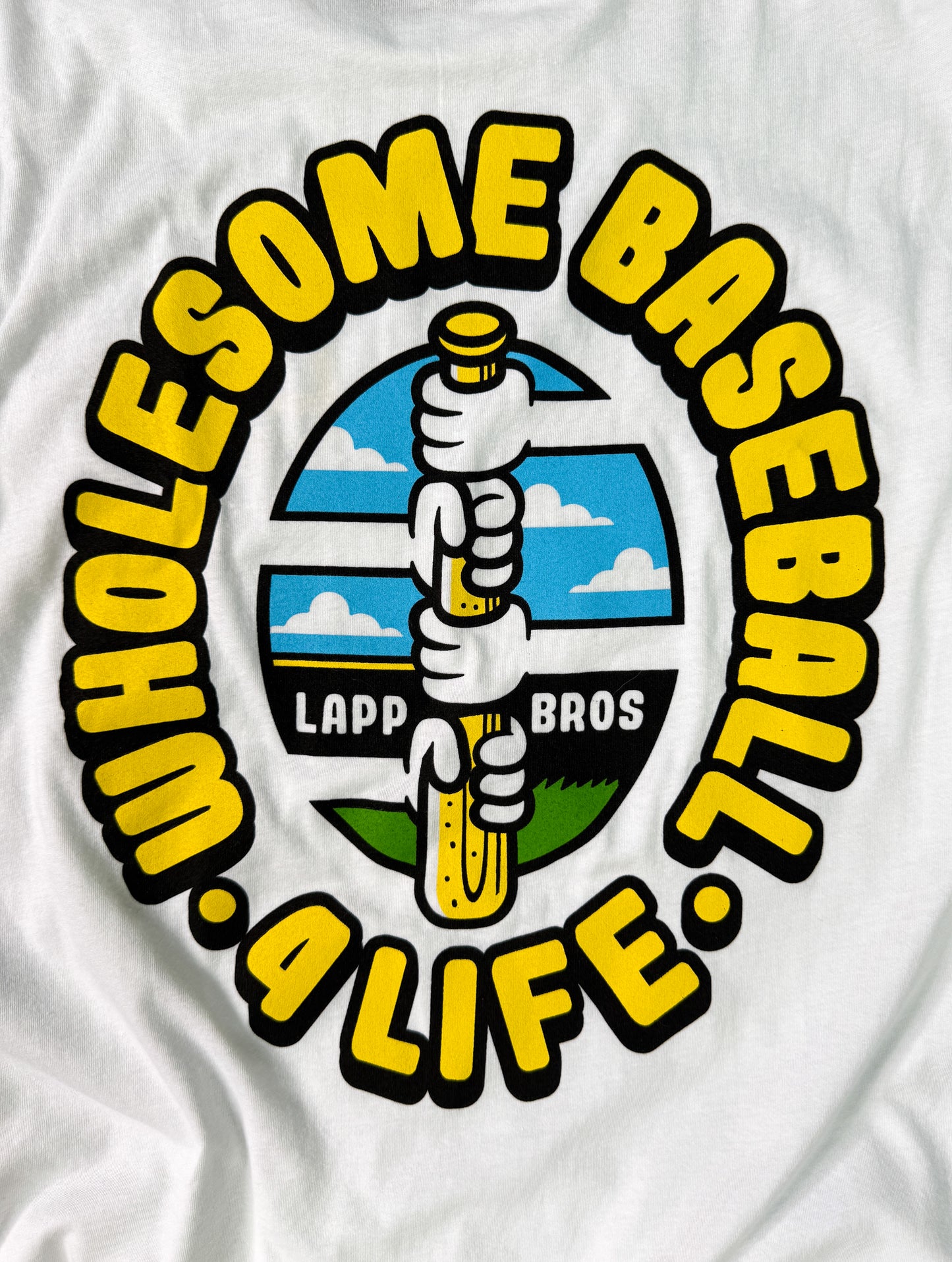 Wholesome Baseball 4 Life T-Shirt (White)